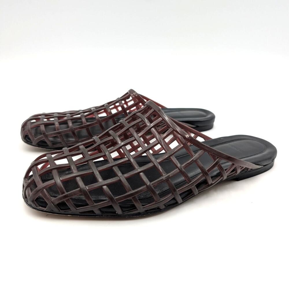 Vince Barcelona Jelly Cage Mule Closed Toe Women's Dark Brown Size US7M EU37